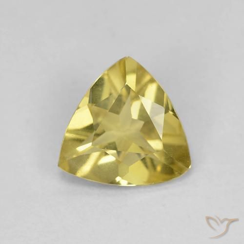 0.81ct Natural Amarelo Dourado Claro Berilo, Trilhão, VVS