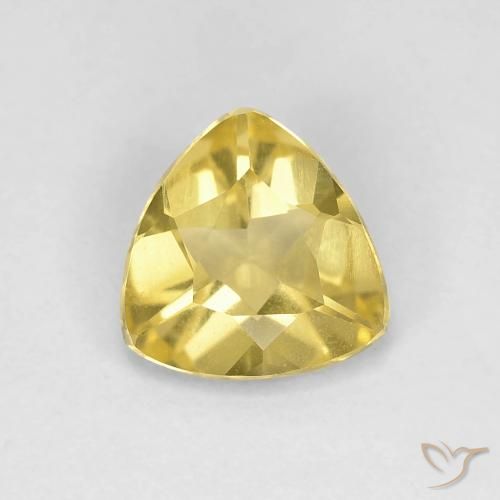 0.75ct Natural Amarelo Toscana Berilo, Trilhão, VVS