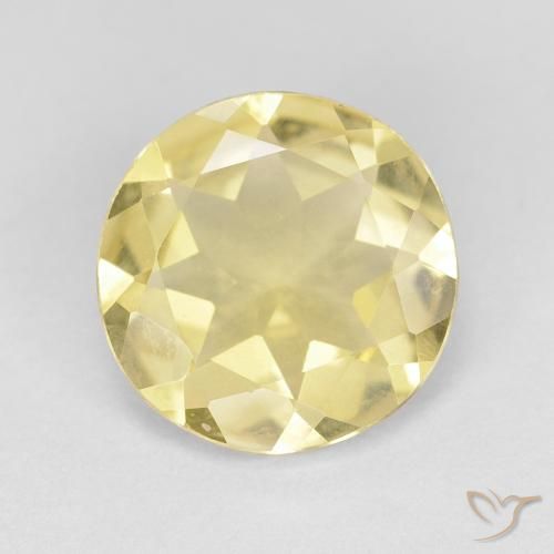 1.58ct Natural Amarelo Terroso Claro Berilo, Redondo, VVS