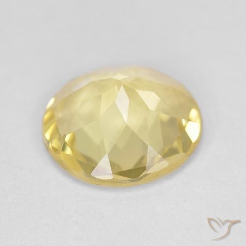 Berilo Amarelo Terroso Claro Natural 1.58ct, Redondo, VVS