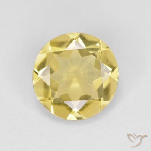 1.04ct Natural Amarelo Toscana Berilo, Redondo, VVS