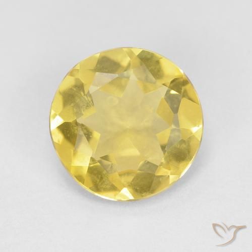 1.47ct Natural Amarelo claro Berilo, Redondo, VVS