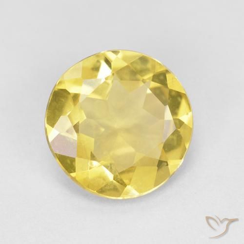 Berilo Amarelo claro Natural 1.47ct, Redondo, VVS