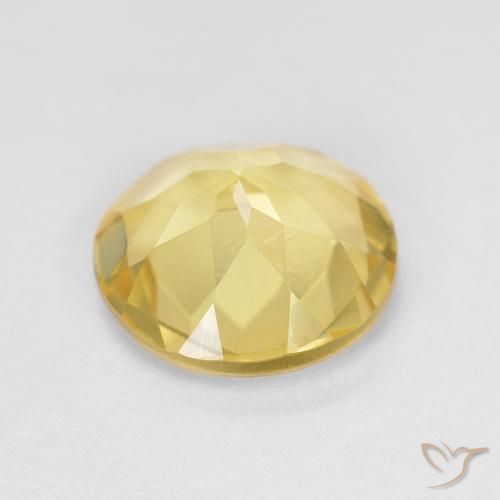 Berilo Amarelo Terroso Claro Natural 1.55ct, Redondo, VVS