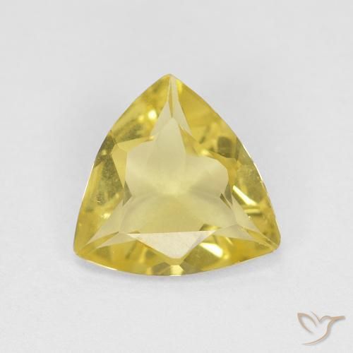 0.89ct Natural amarelo quente Berilo, Trilhão, VVS-VS