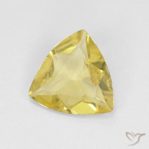 Berilo amarelo quente Natural 0.89ct, Trilhão, VVS-VS