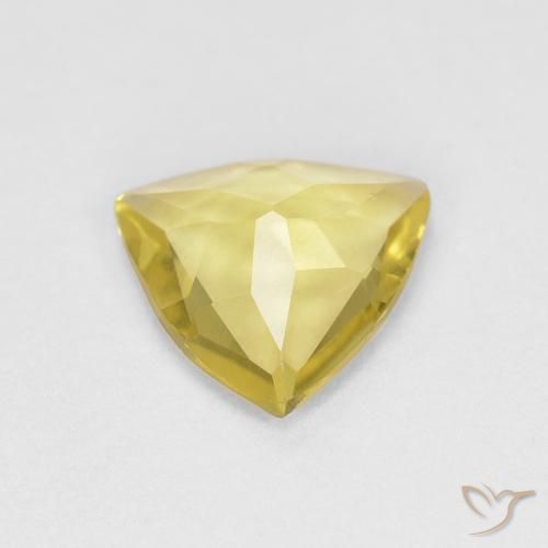 Berilo amarelo quente Natural 0.89ct, Trilhão, VVS-VS