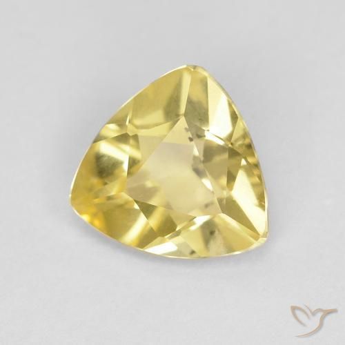 0.83ct Natural Luz amarela Berilo, Trilhão, VVS-VS