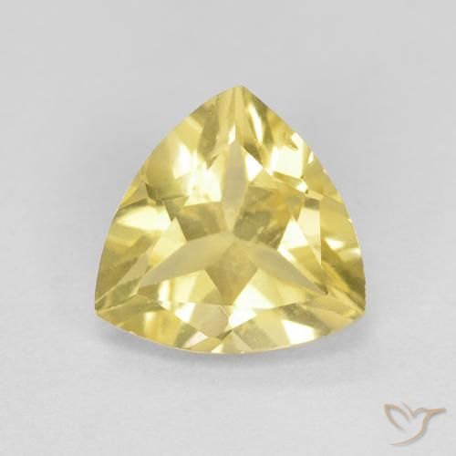 1.30ct Natural Amarelo Toscana Berilo, Trilhão, VVS-VS