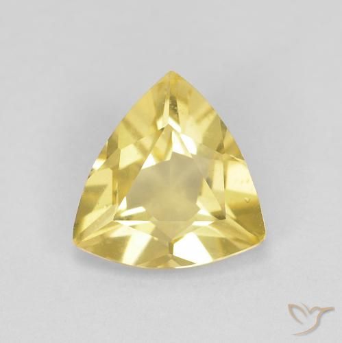 0.76ct Natural amarelo suave Berilo, Trilhão, VVS-VS
