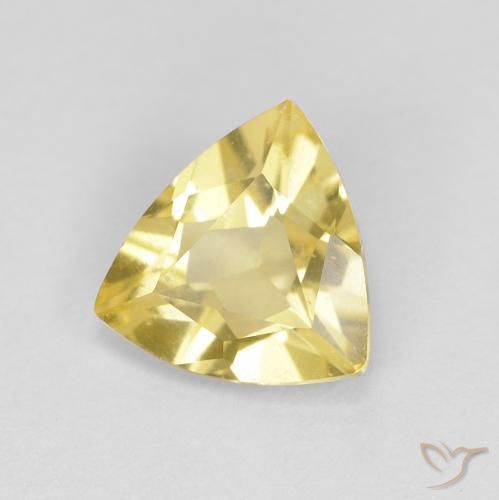 Berilo amarelo suave Natural 0.76ct, Trilhão, VVS-VS