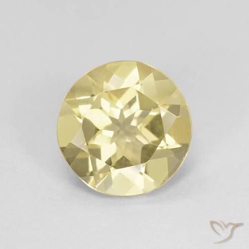 1.15ct Natural Amarelo Terroso Claro Berilo, Redondo, VVS