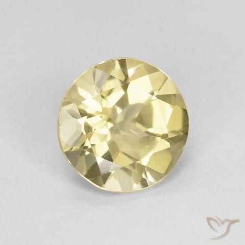 Berilo Amarelo Terroso Claro Natural 1.15ct, Redondo, VVS