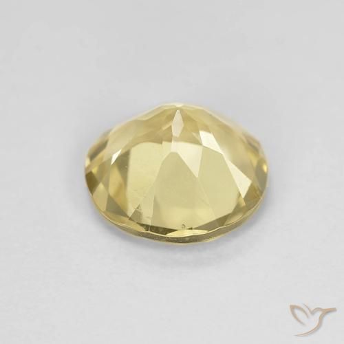 Berilo Amarelo Terroso Claro Natural 1.15ct, Redondo, VVS