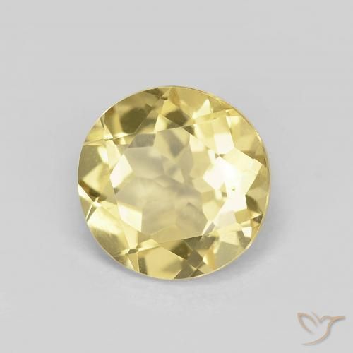 Berilo Amarelo Terroso Claro Natural 1.71ct, Redondo, VVS
