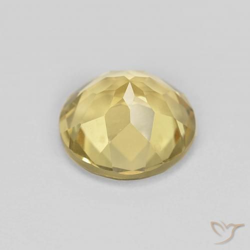 Berilo Amarelo Terroso Claro Natural 1.71ct, Redondo, VVS