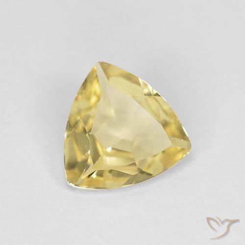 Berilo amarelo quente Natural 0.80ct, Trilhão, VVS