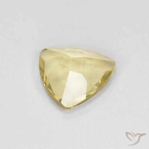 Berilo amarelo quente Natural 0.80ct, Trilhão, VVS