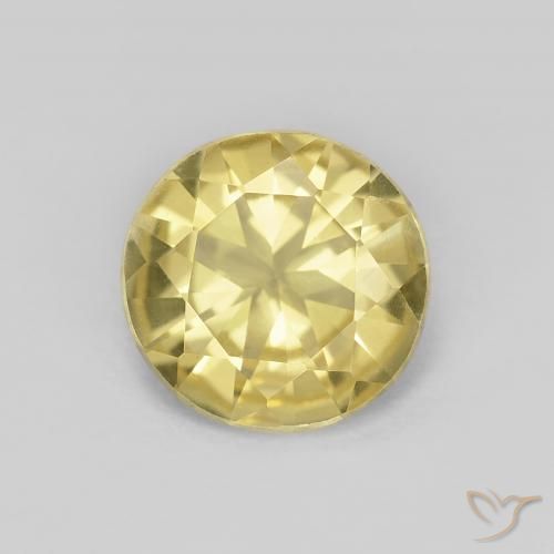 1.32ct Natural Luz amarela Berilo, Redondo, VVS