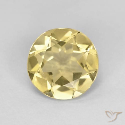 1.60ct Natural Luz Dourada Berilo, Redondo, VVS