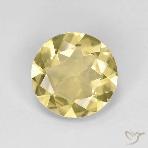 1.53ct Natural Luz Dourada Berilo, Redondo, VVS