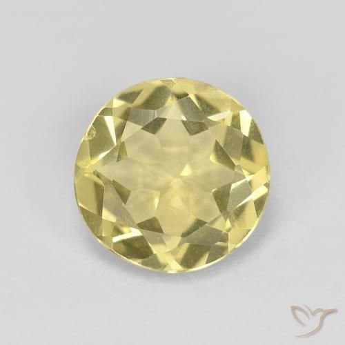 1.53ct Natural Luz amarela Berilo, Redondo, VVS