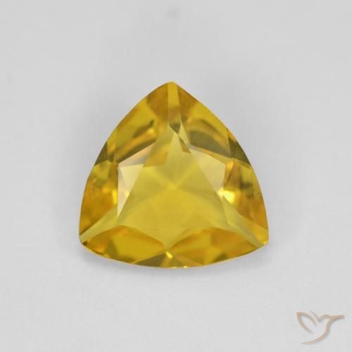 1.13ct Natural amarelo médio Berilo, Trilhão, VVS