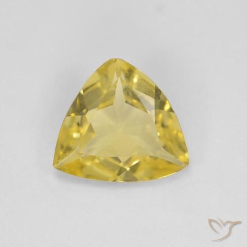 0.98ct Natural Amarelo Dourado Claro Berilo, Trilhão, VVS