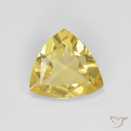 1.27ct Natural Luz Dourada Berilo, Trilhão, VVS
