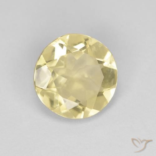 Berilo Banana Amarela Natural 1.63ct, Redondo, VVS