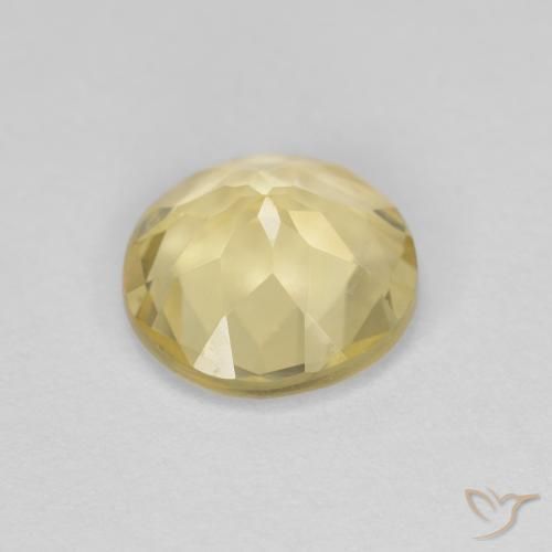 Berilo Banana Amarela Natural 1.63ct, Redondo, VVS