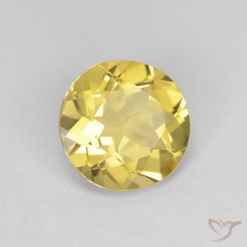 1.44ct Natural Amarelo Toscana Berilo, Redondo, VVS
