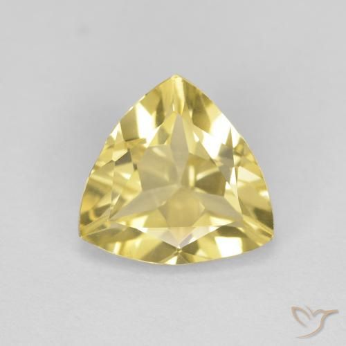 1.45ct Natural Medium Light-Yellow Berilo, Trilhão, VVS