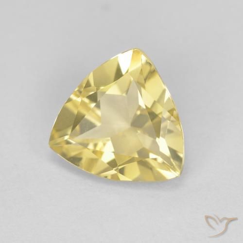 Berilo Medium Light-Yellow Natural 1.45ct, Trilhão, VVS