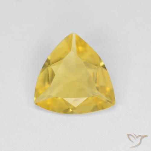 1.00ct Natural amarelo médio Berilo, Trilhão, VVS