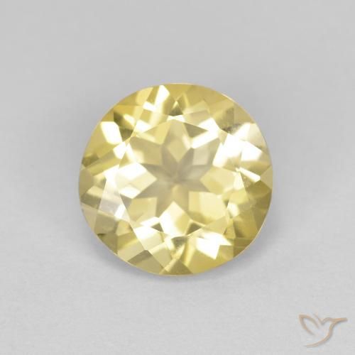 1.55ct Natural Amarelo Dourado Claro Berilo, Redondo, VVS