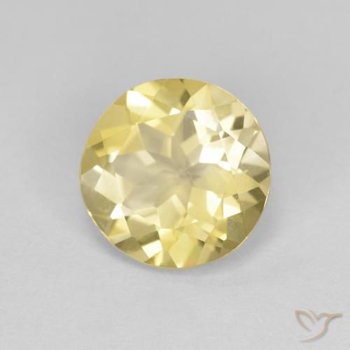 Berilo Amarelo Dourado Claro Natural 1.55ct, Redondo, VVS