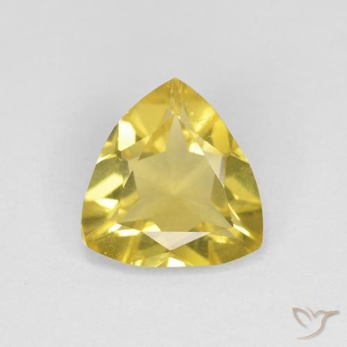 1.17ct Natural amarelo médio Berilo, Trilhão, VVS