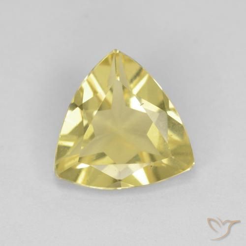 1.19ct Natural Luz Dourada Berilo, Trilhão, VVS-VS