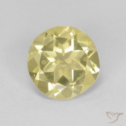 1.60ct Natural Amarelo Terroso Claro Berilo, Redondo, VVS-VS