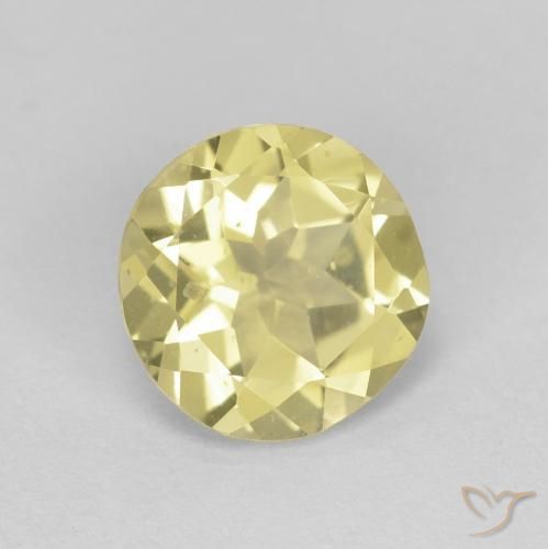 Berilo Amarelo Terroso Claro Natural 1.60ct, Redondo, VVS-VS