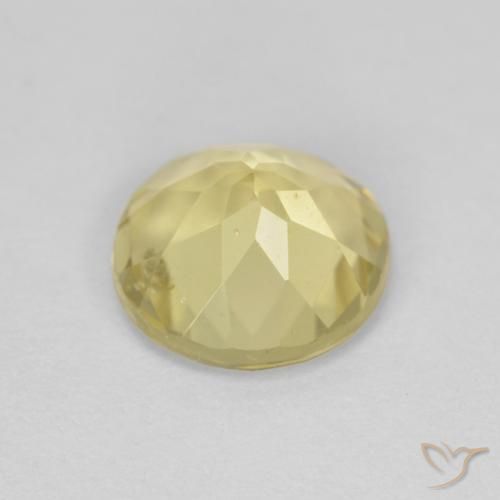 Berilo Amarelo Terroso Claro Natural 1.60ct, Redondo, VVS-VS