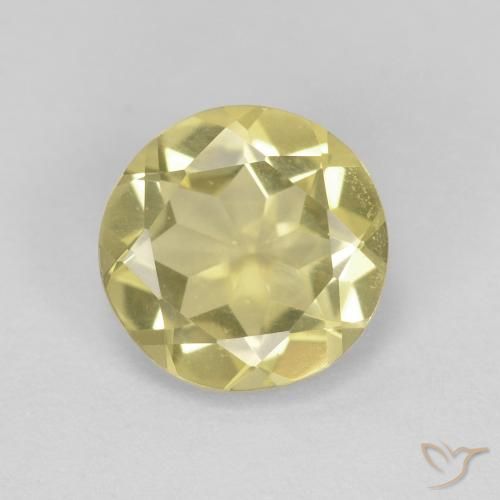 1.62ct Natural Amarelo Terroso Claro Berilo, Redondo, VVS-VS