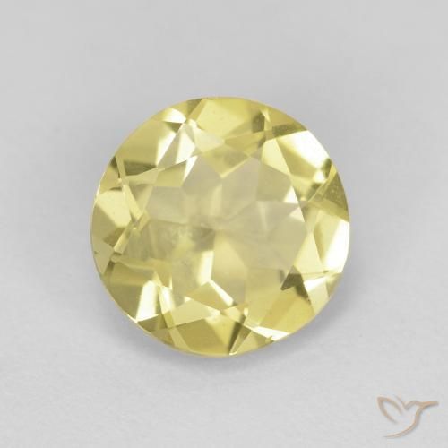 Berilo Amarelo Terroso Claro Natural 1.62ct, Redondo, VVS-VS