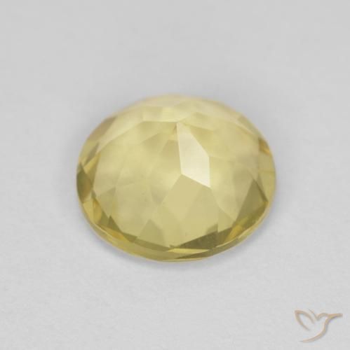Berilo Amarelo Terroso Claro Natural 1.62ct, Redondo, VVS-VS