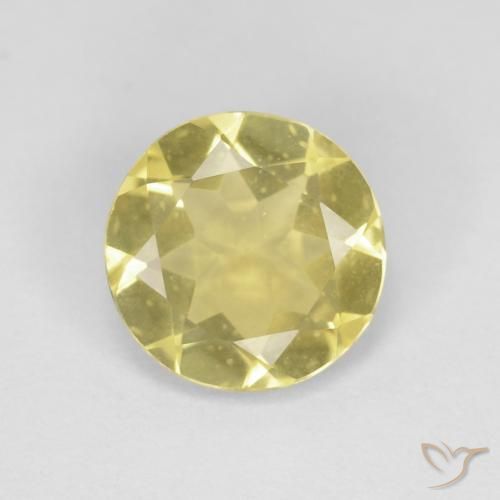 1.45ct Natural amarelo quente Berilo, Redondo, VVS-VS