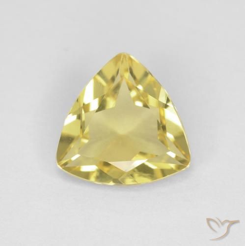 1.22ct Natural Amarelo Dijon muito claro Berilo, Trilhão, VVS-VS