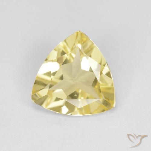 1.09ct Natural amarelo quente Berilo, Trilhão, VVS-VS