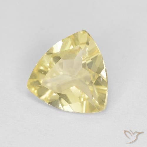 Berilo amarelo quente Natural 1.09ct, Trilhão, VVS-VS