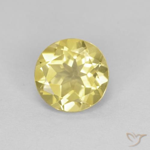 1.23ct Natural Amarelo Toscana Berilo, Redondo, VVS-VS